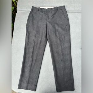 Dark grey pinstripe wool pants by J. Crew, size 4